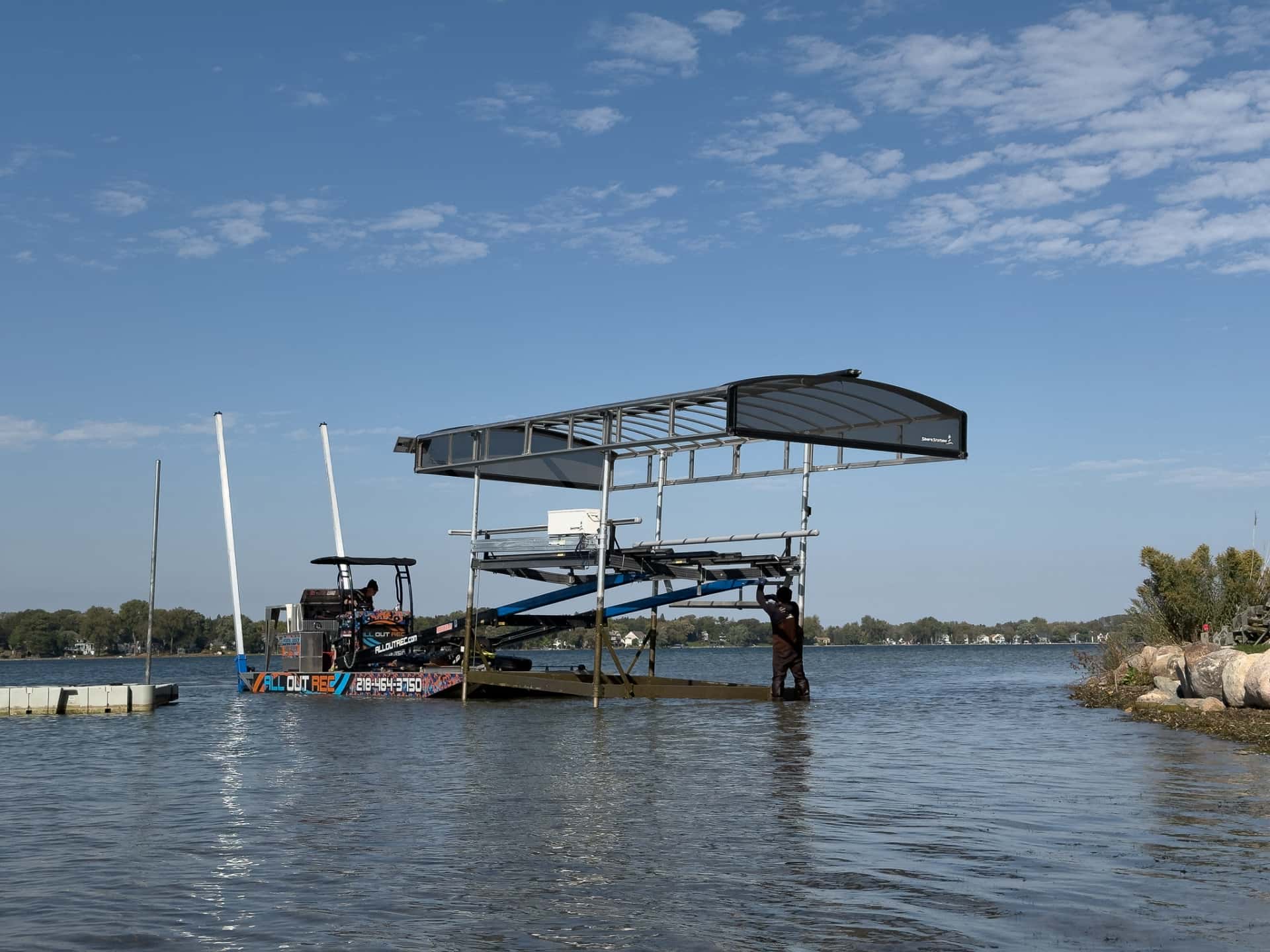 Dock & Lift Transportation | All Out Rec - MN Lakefront Experts